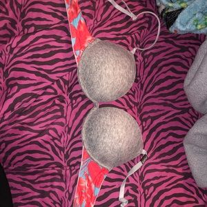 Pink bra size 34A brand new with tags gray
